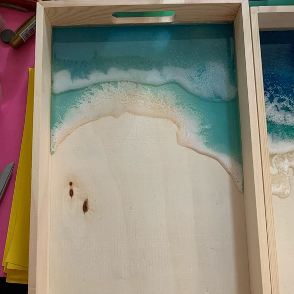 Ocean resin trays - Set of 3 - Picture 3 of 4